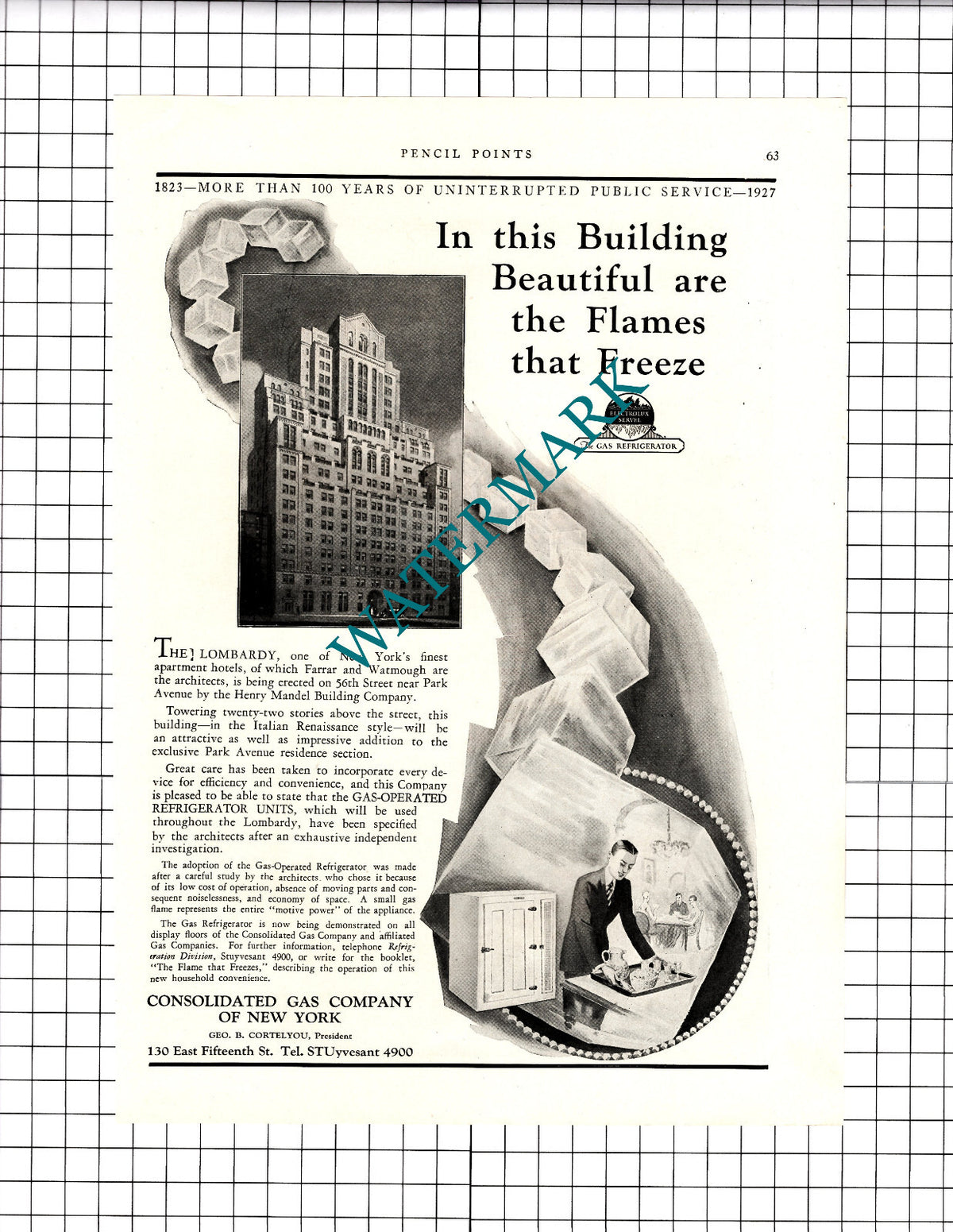 Andersen Lumber Bayport / Lombardy Hotel New York Gas Advert - 1927 Clipping