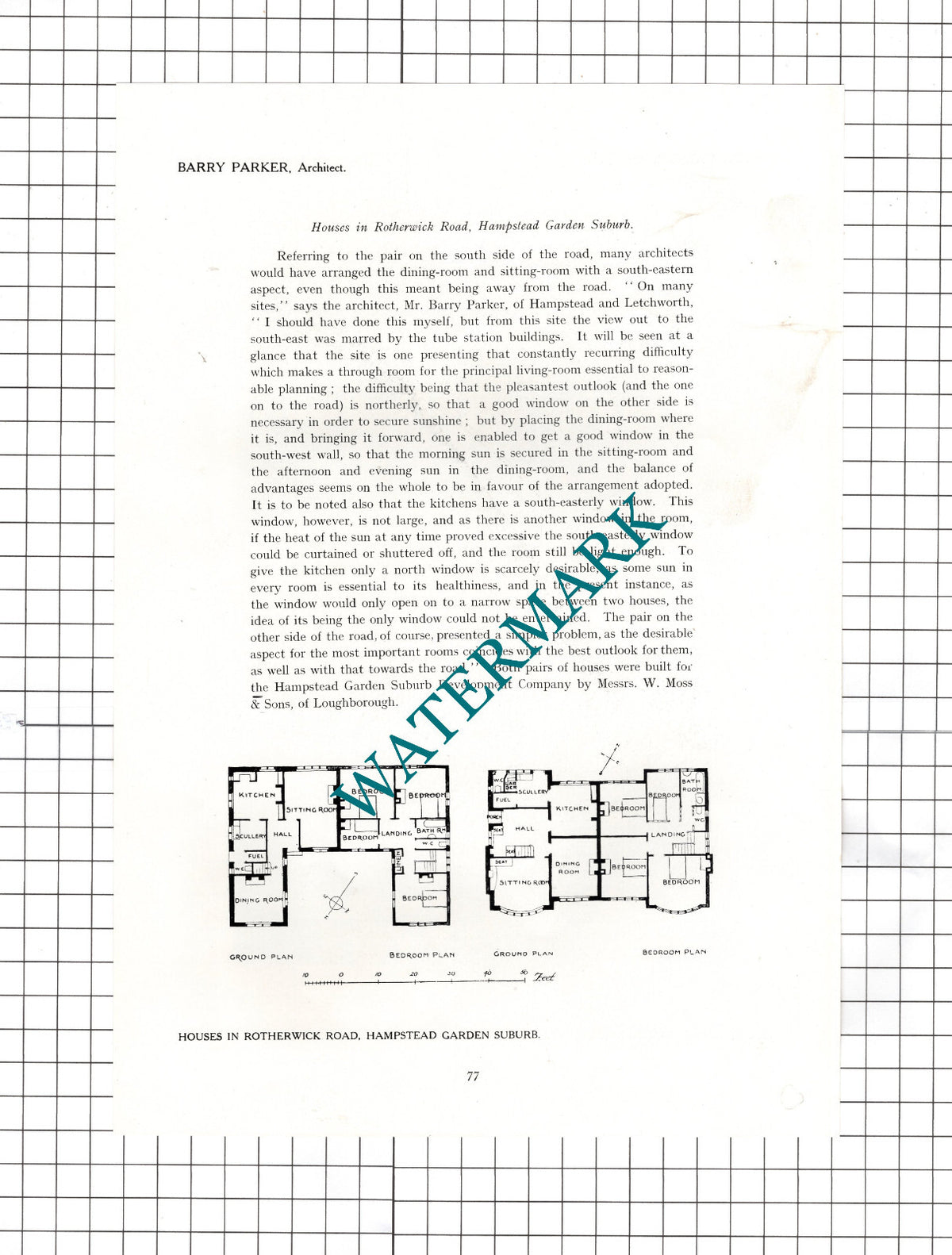 Rotherwick Road Hampstead Garden Suburb Barry Parker Architect - 1911 Article