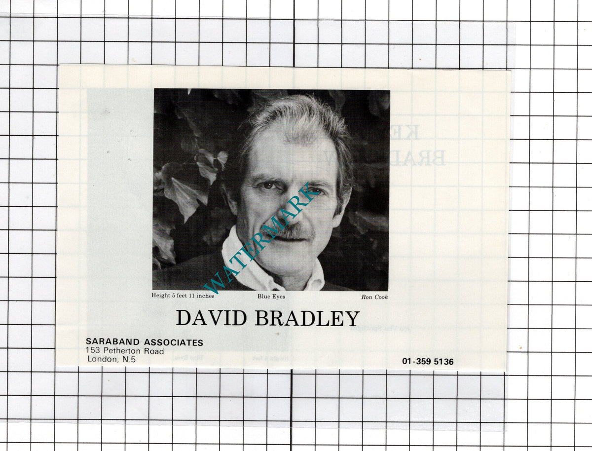Kevin Bradshaw Actor / David Bradley Advert - 1986 Cutting