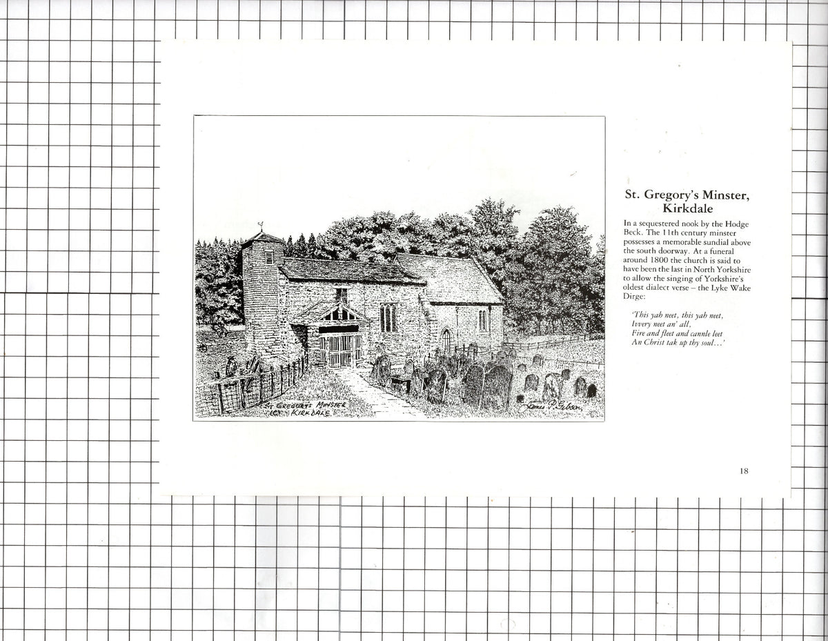 Lastingham North Yorkshire / St Gregory's Minster Kirkdale - c.1990's Cutting