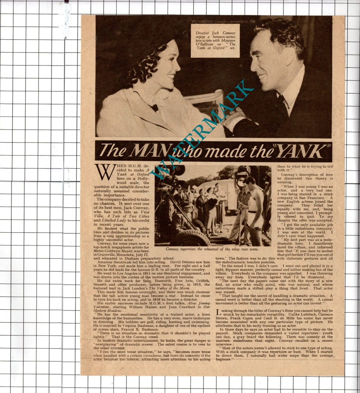 Jack Conway Film Director - 1938 Clipping