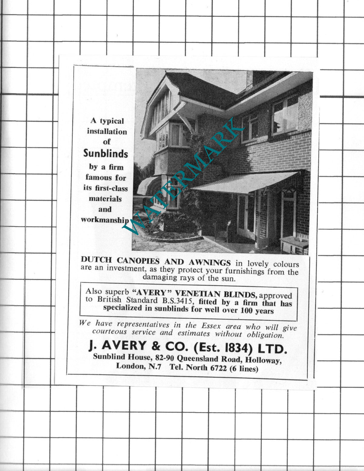J Avery & Co Ltd Holloway London Small Advert - 1965 Cutting