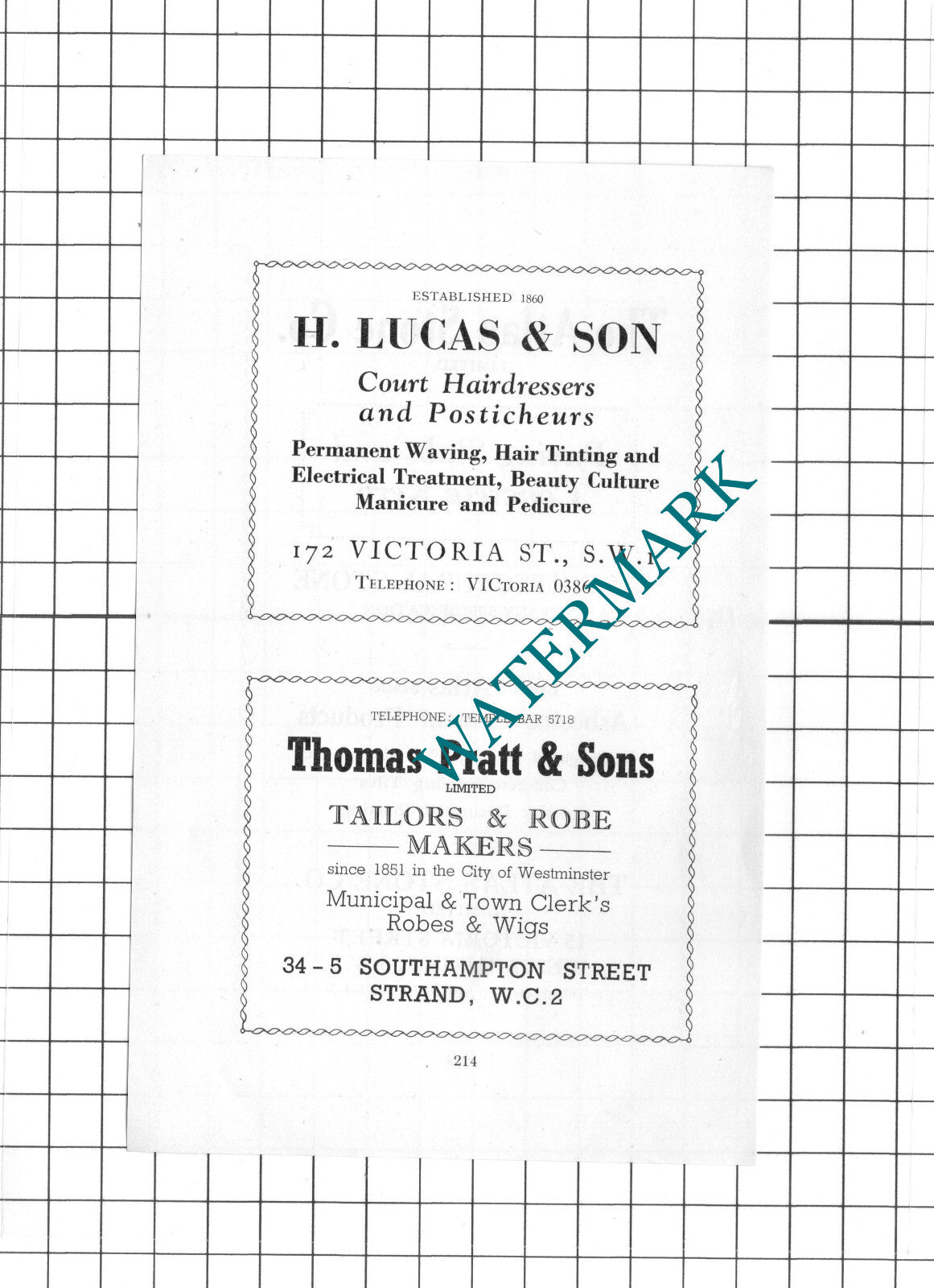 Atlas Stone Co Ltd London H Lucas Hairdresser Thomas Pratt Tailor - 1939 Advert