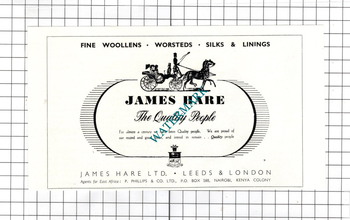 James Hare Ltd Leeds London - 1951 Advert