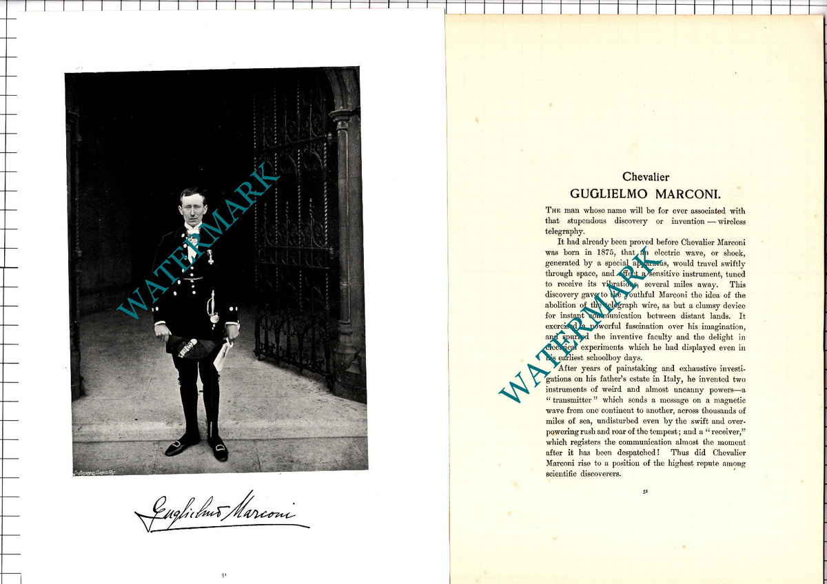 Guglielmo Marconi - c.1904 Article / Print