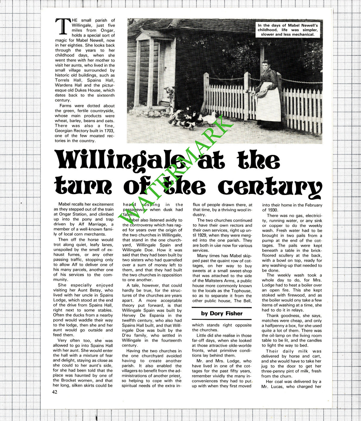 Mabel Newell Willingale Essex - 1981 Article