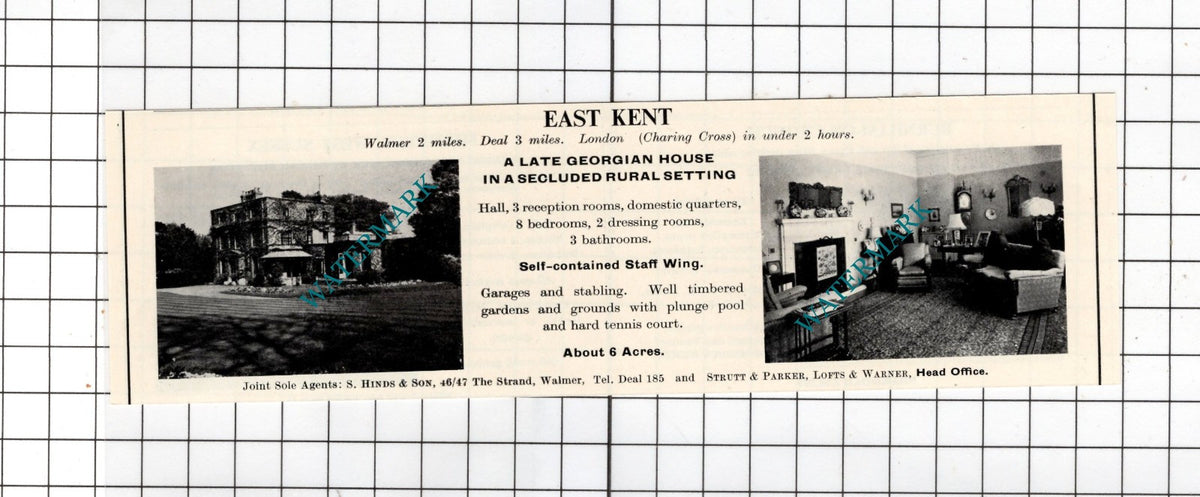Walmer Kent Small House Sale Advert - 1967