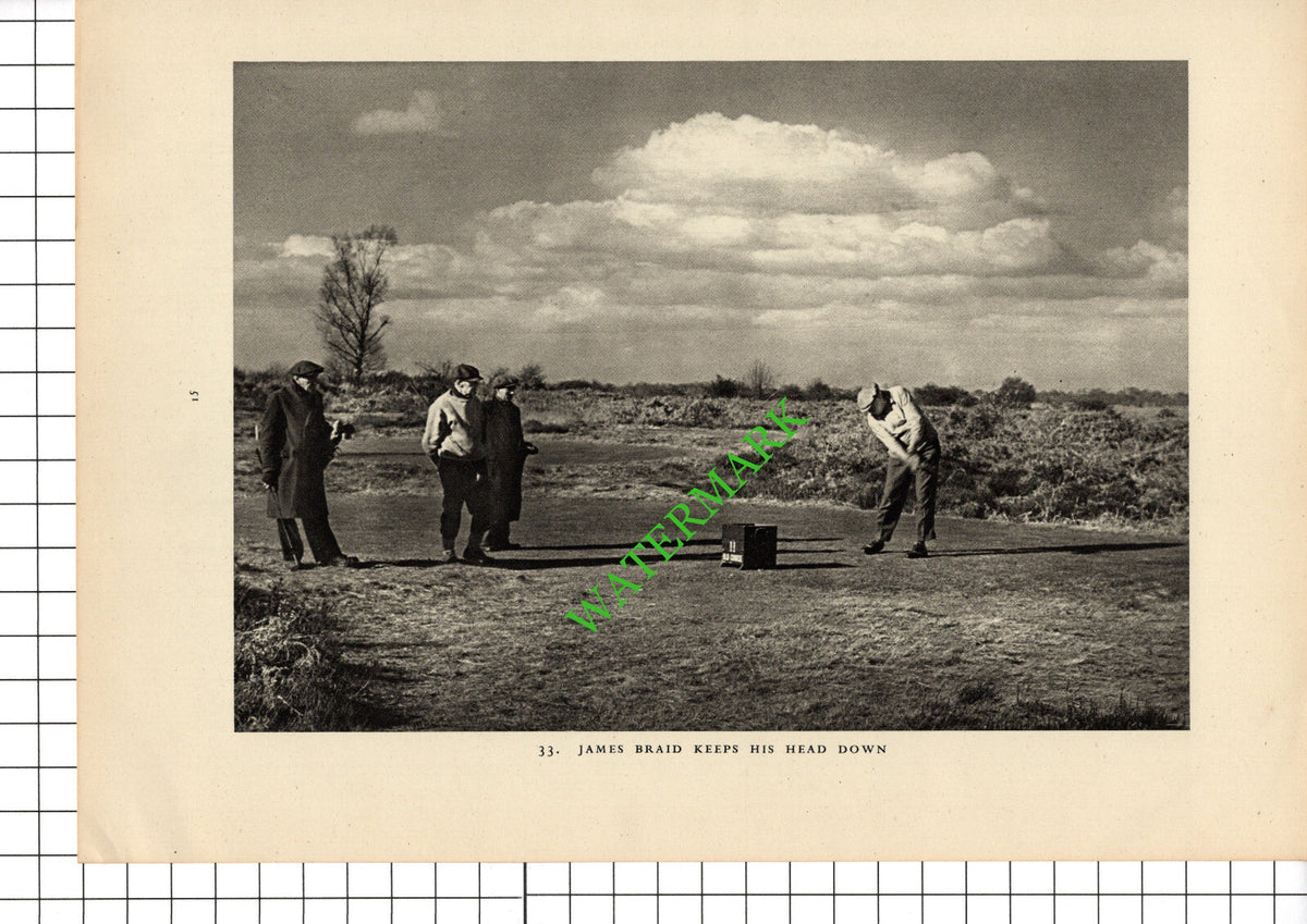 James Braid Golfer - 1949 Book Print
