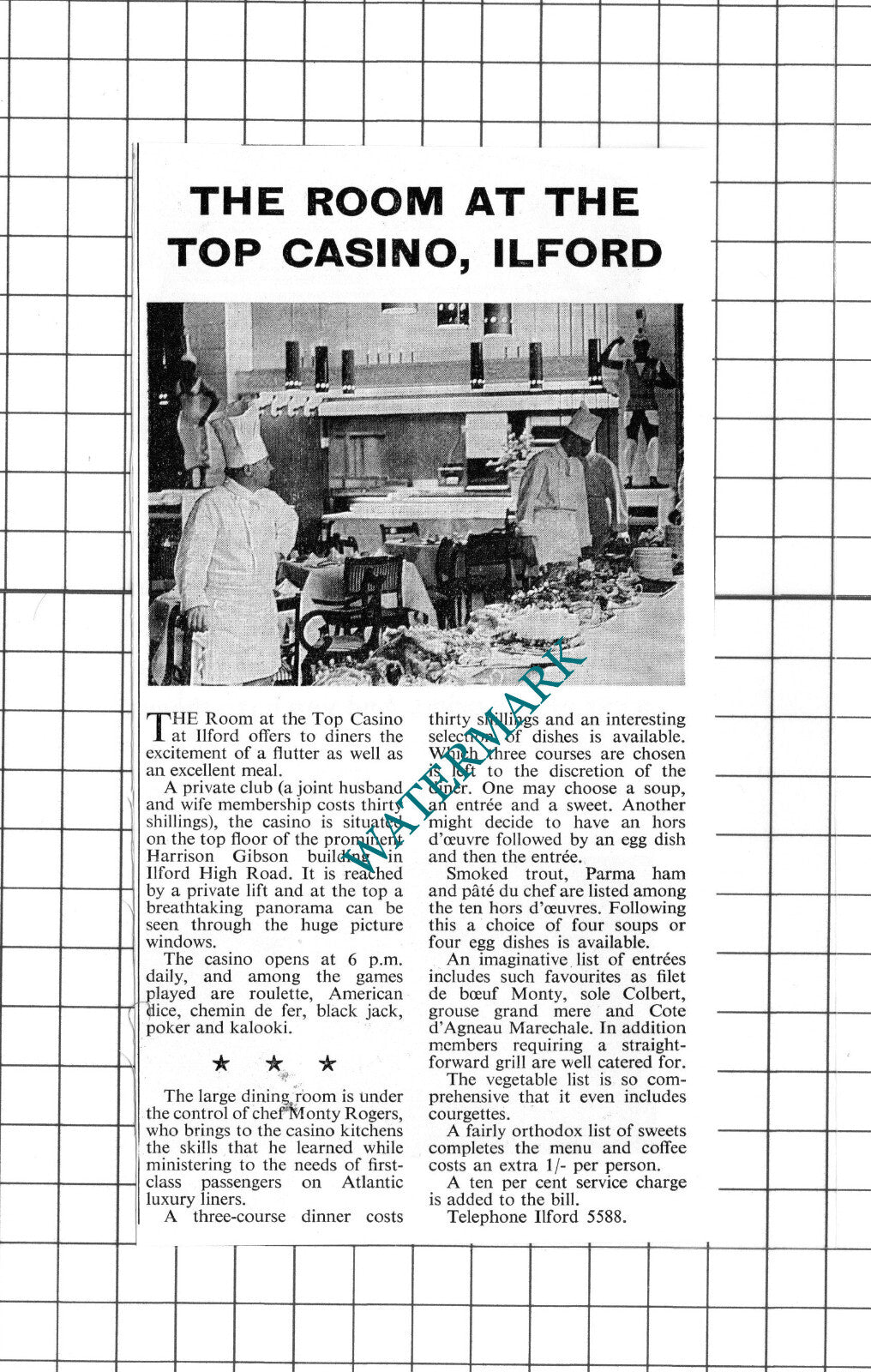 The Room At The Top Casino Ilford Essex Monty Rogers - 1967 Clipping