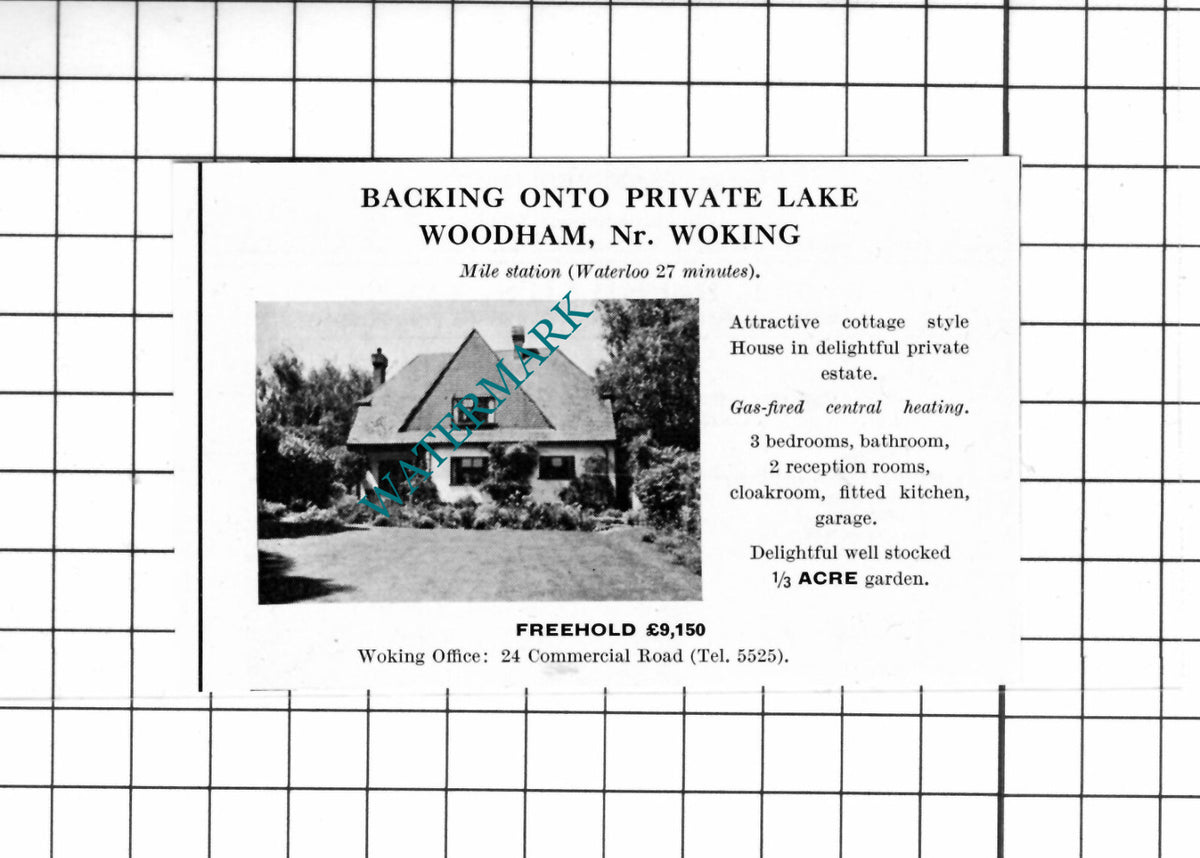 Woodham Surrey SMALL House Sale Advert - 1967 Cutting