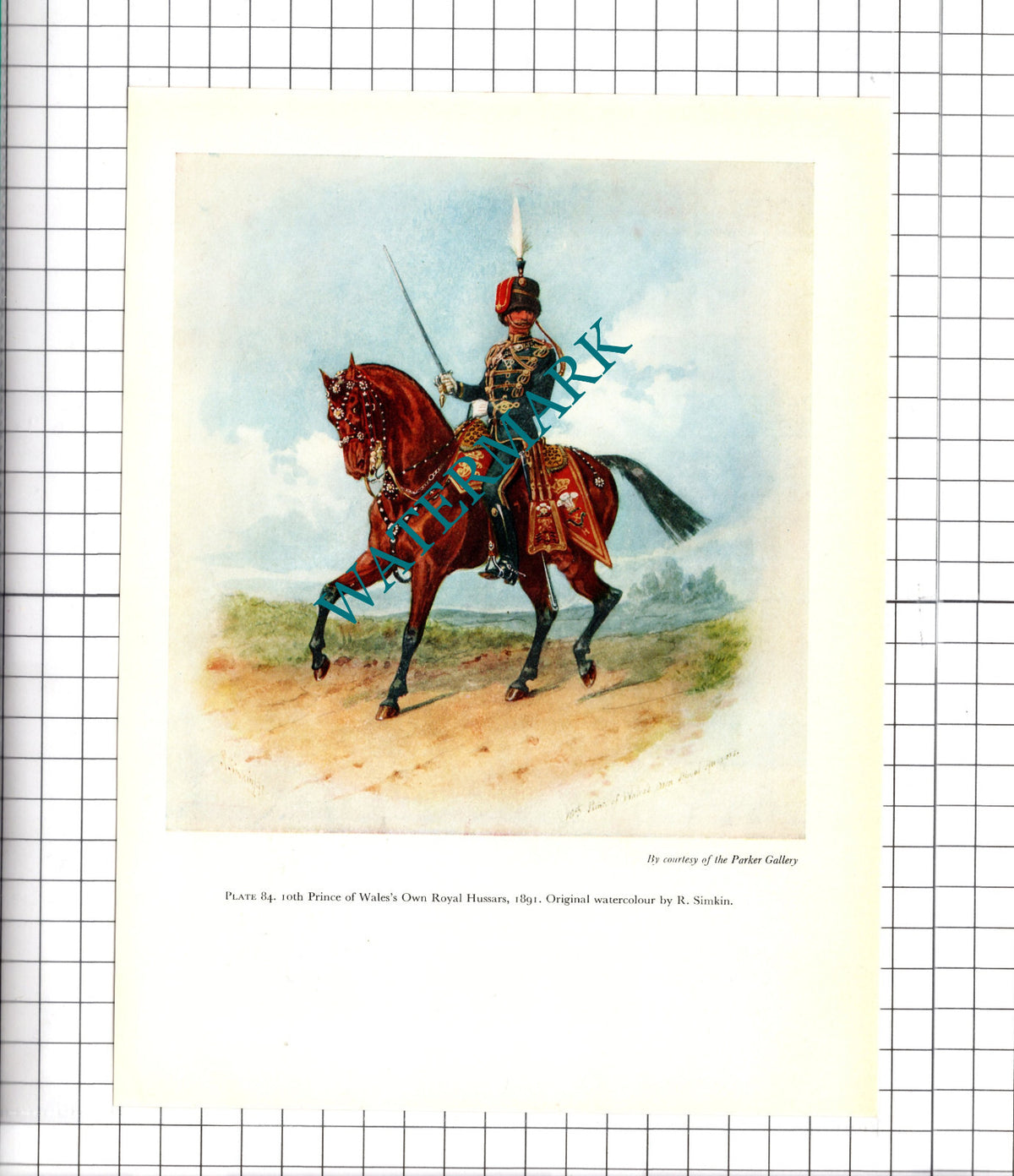 10th Prince Of Wales's Own Royal Hussars R Simkin - 1957 Clipping / Print