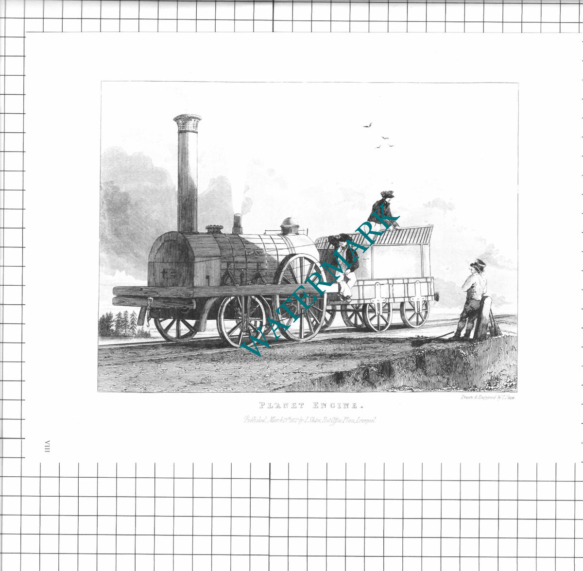 Planet Engine Liverpool Railway I Shaw - 1980 Print