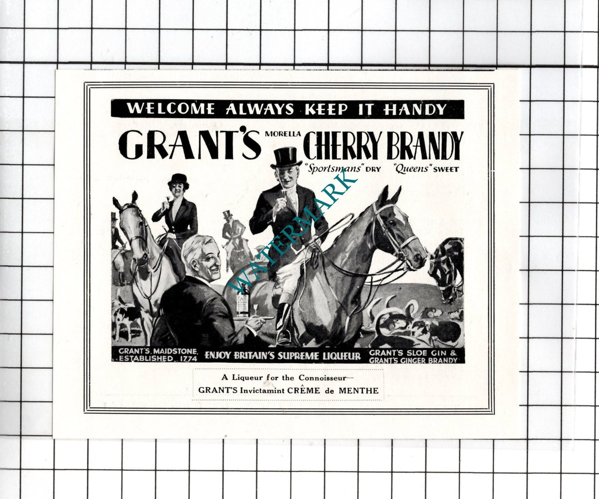 Grants's Cherry Brandy Grant's Maidstone - 1932 Small ADVERT