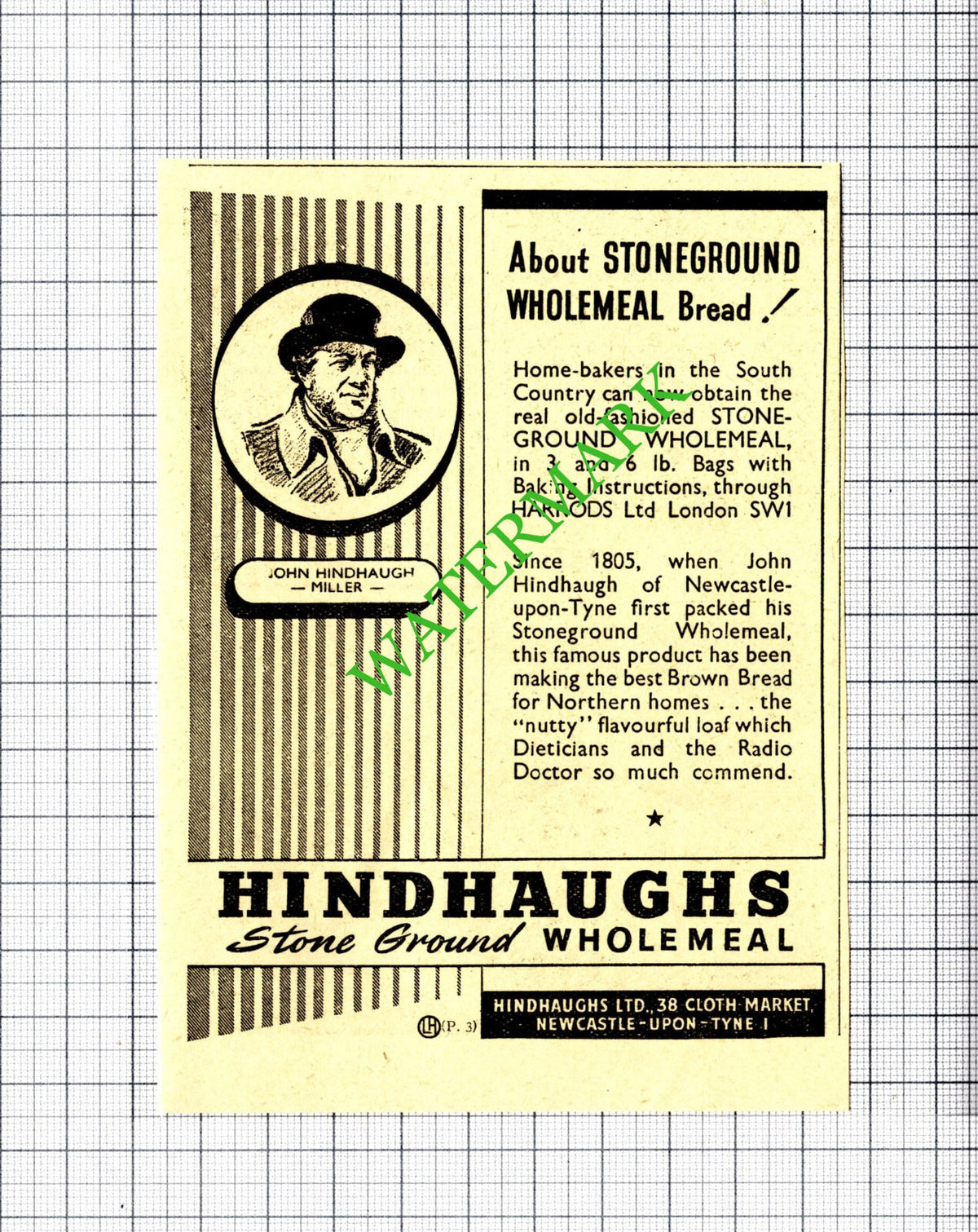 Hindhaughs Ltd Newcastle Upon Tyne John Hindhaugh Small Advert - 1947 Cutting
