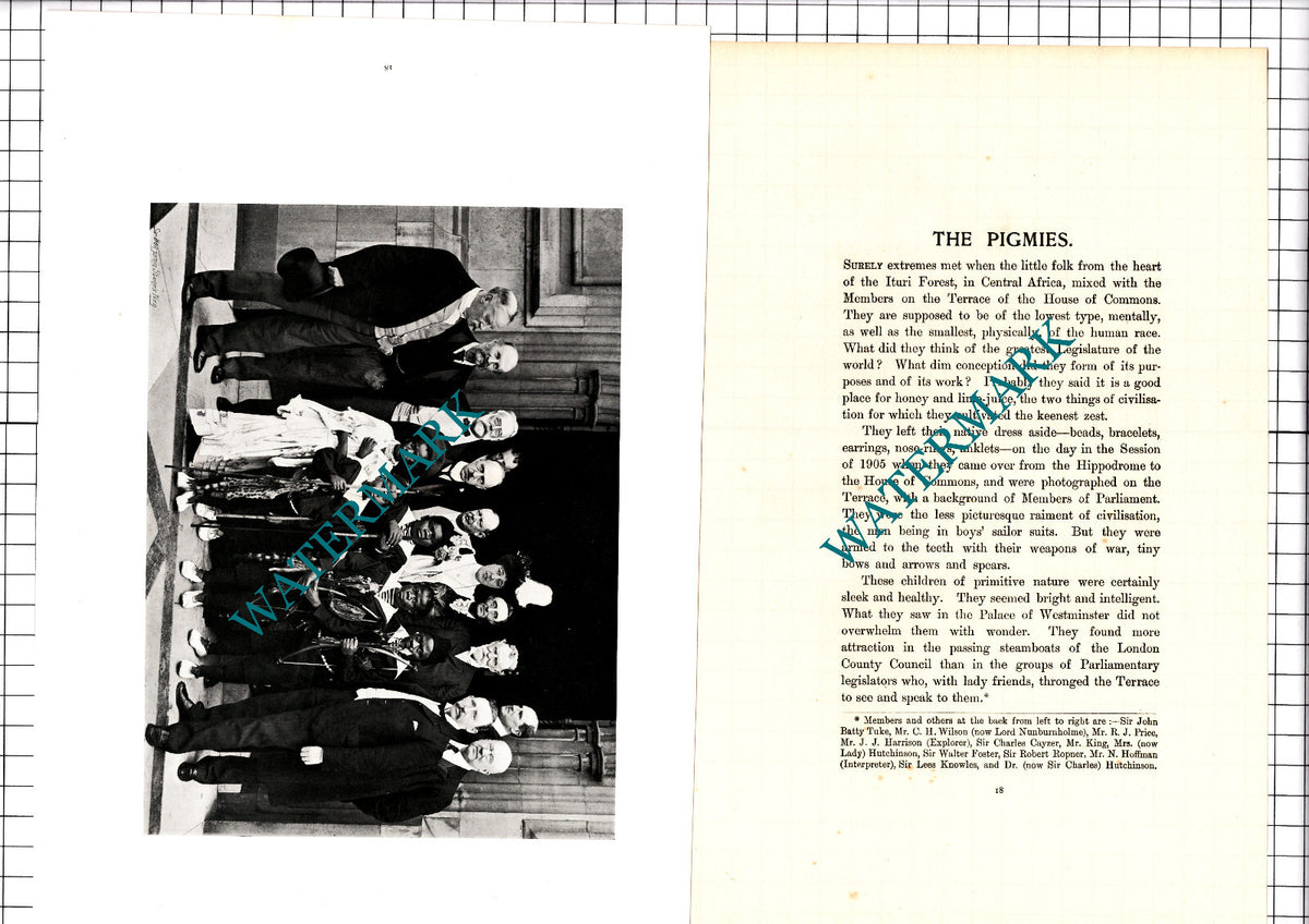 Sir John Batty Tuke Nunburnholme Cayzer Pigmies London - c.1904 Article / Print