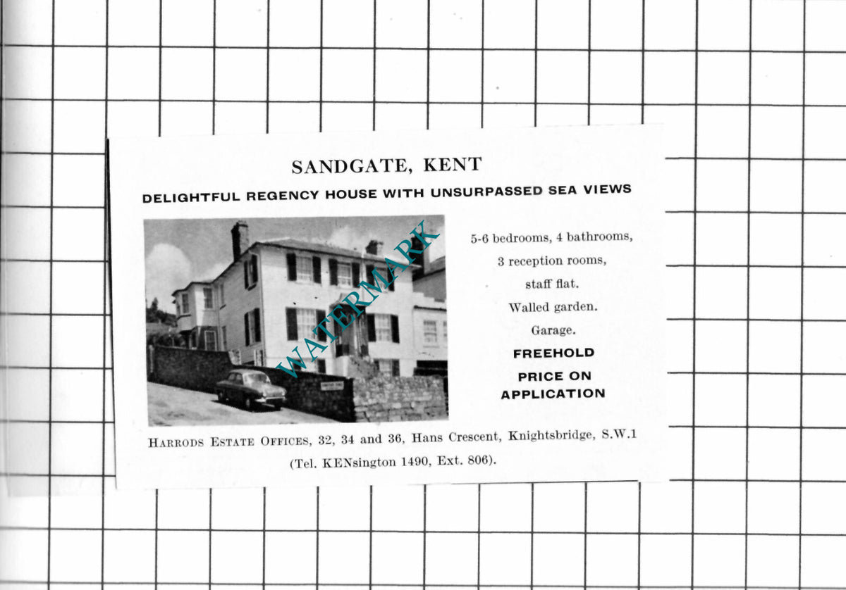 Sandgate Kent Small House Sale Advert - 1967 Clipping