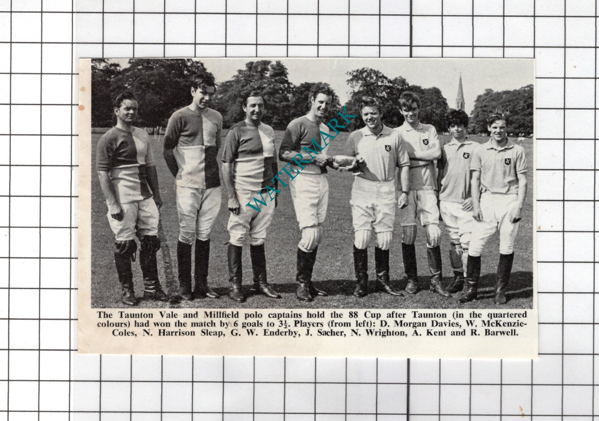 Taunton Vale Polo Millfield Harrison Sleap Sacher Barwell - 1968 Small Cutting