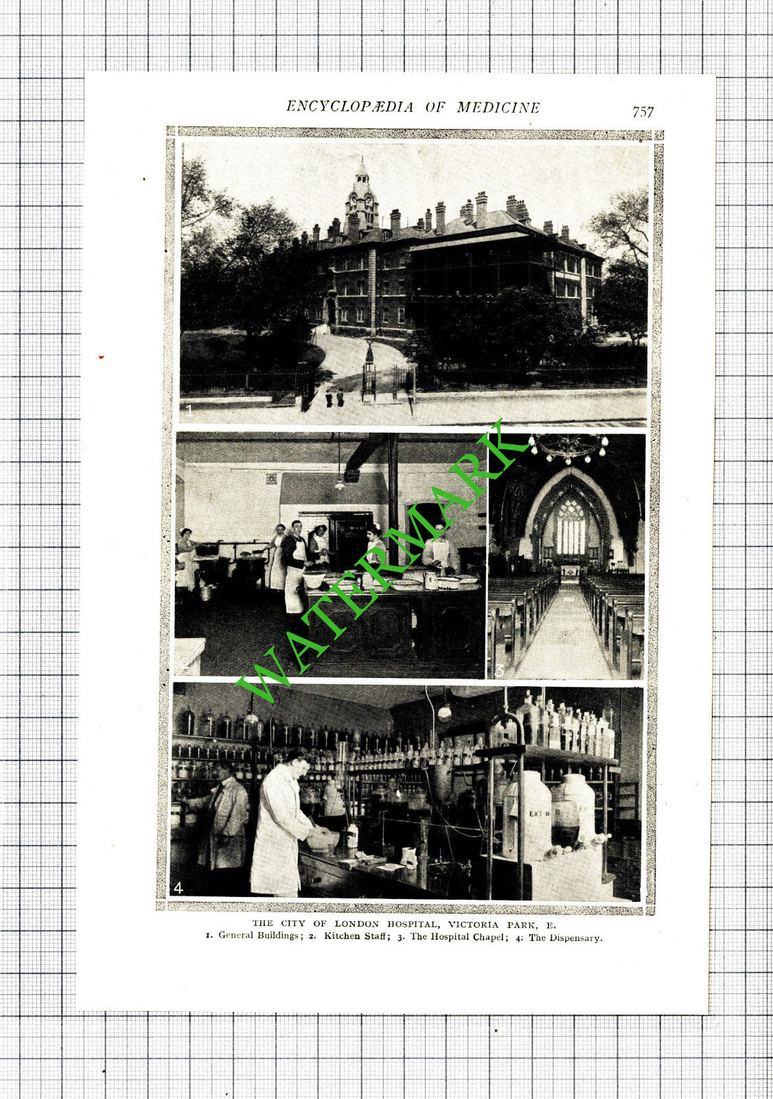 The City Of London Hospital Victoria Park - 1914 Cutting / Print