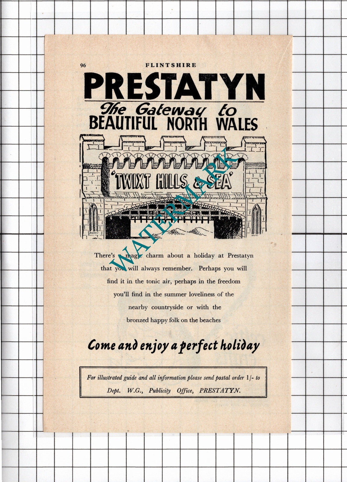 Prestatyn Wales Tourism - 1965 Advert