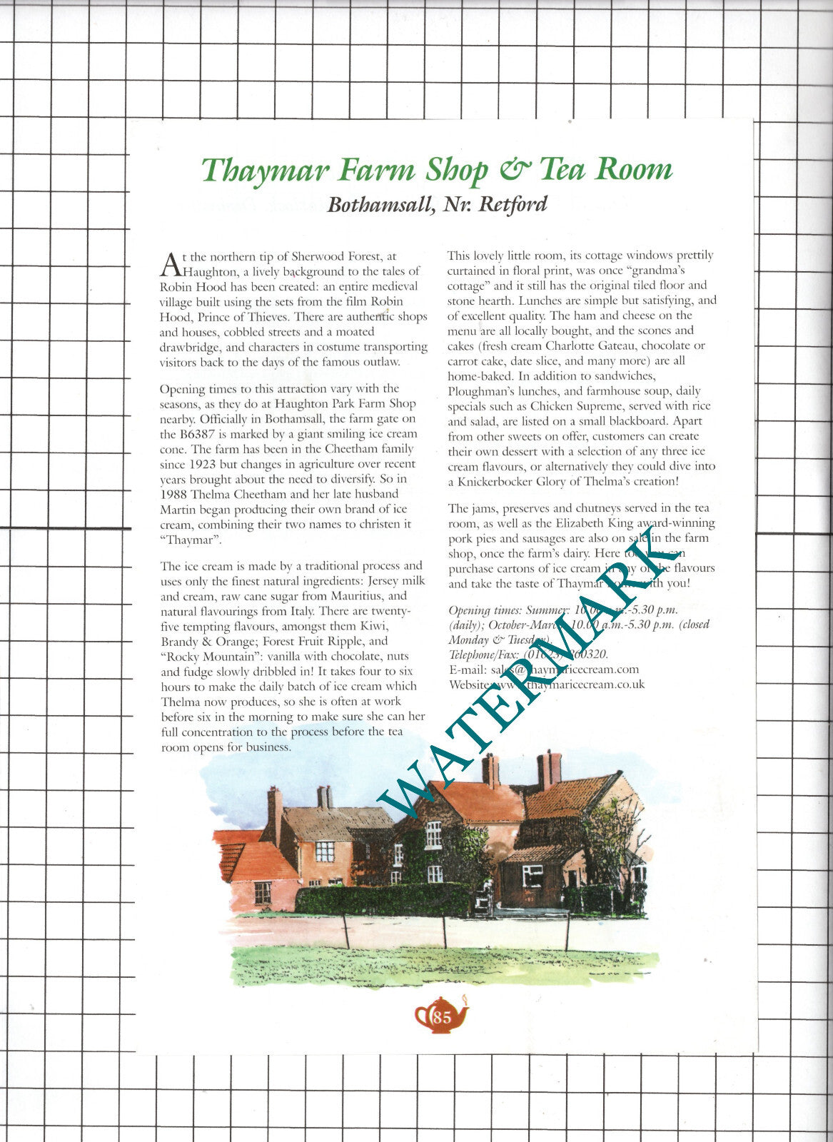 Caudwell's Mill Rowsley / Thaymar Farm Shop Bothamsall - c.2001 Advert