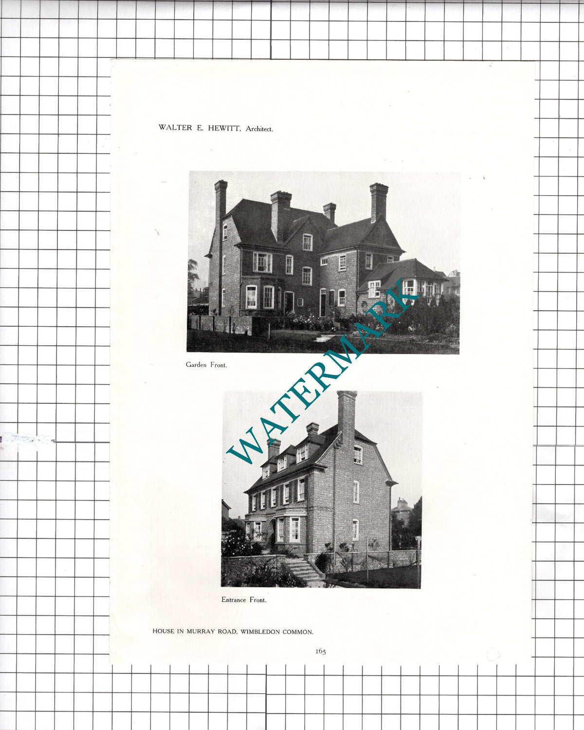 Murray Road Wimbledon Common Walter E Hewitt Architect - 1911 Article / Print