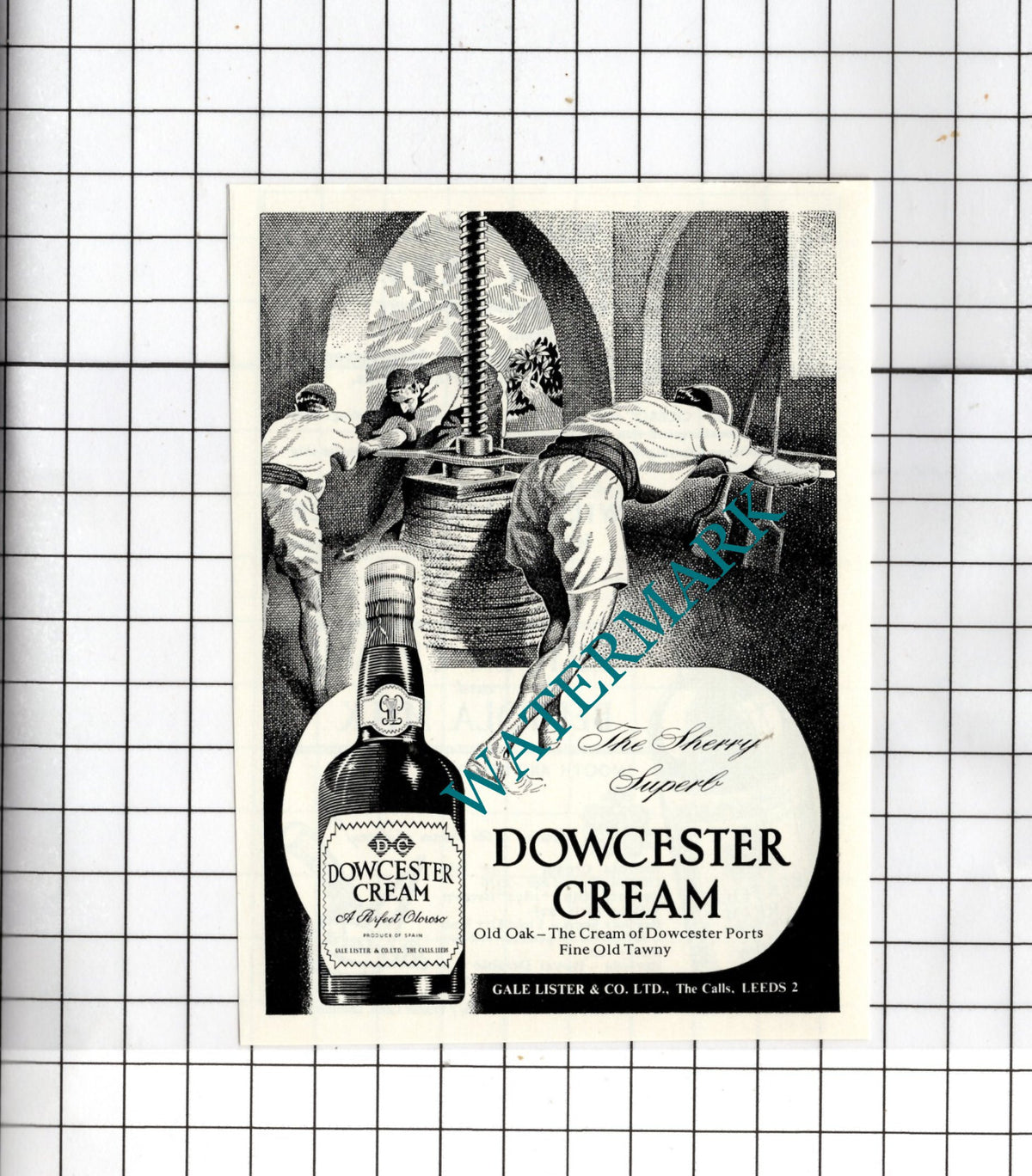 Dowcester Cream Gale Lister & Co Ltd Leeds - 1957 Small Advert