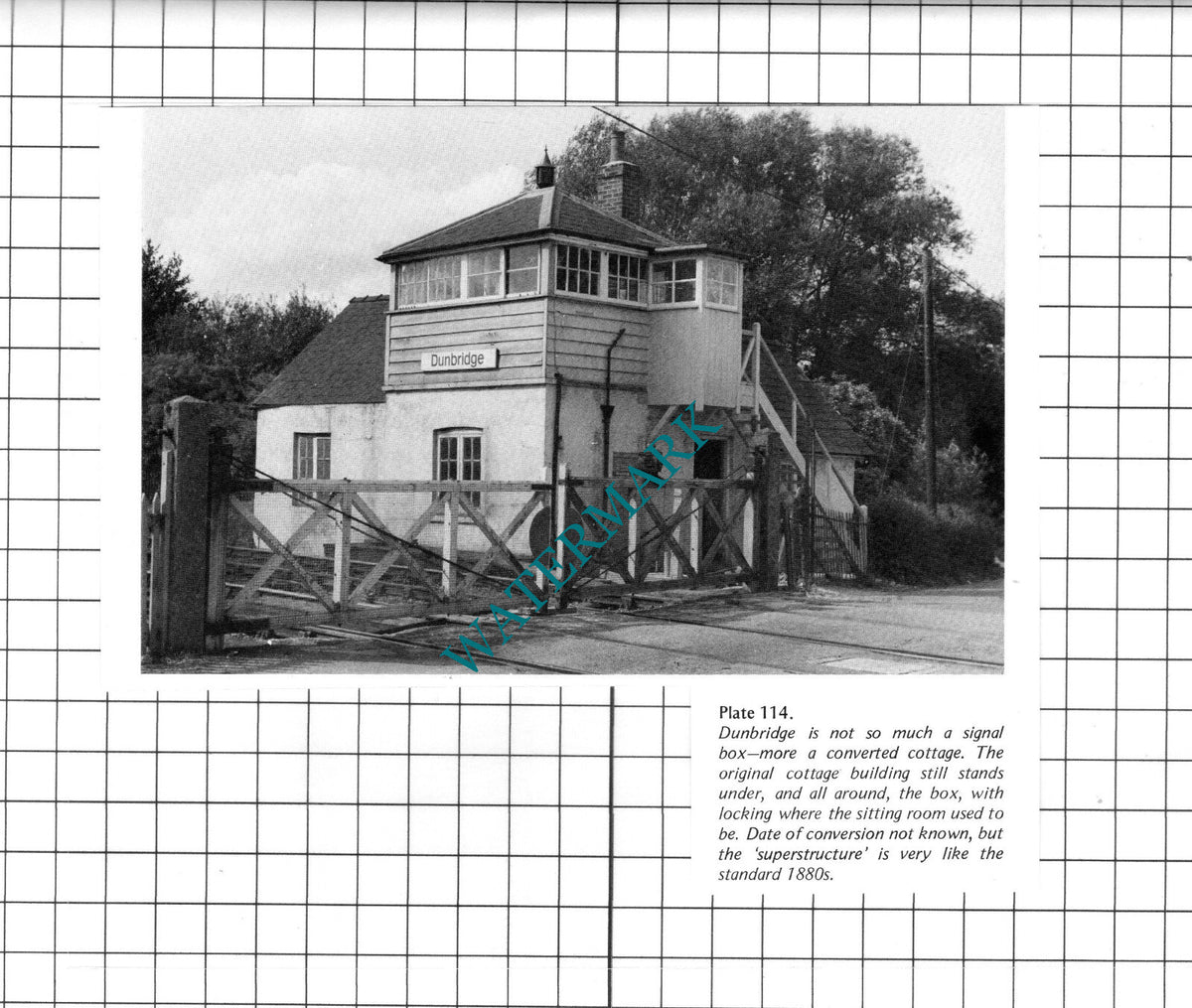 Dunbridge Railway Signal Box - 1970's Clipping / Print