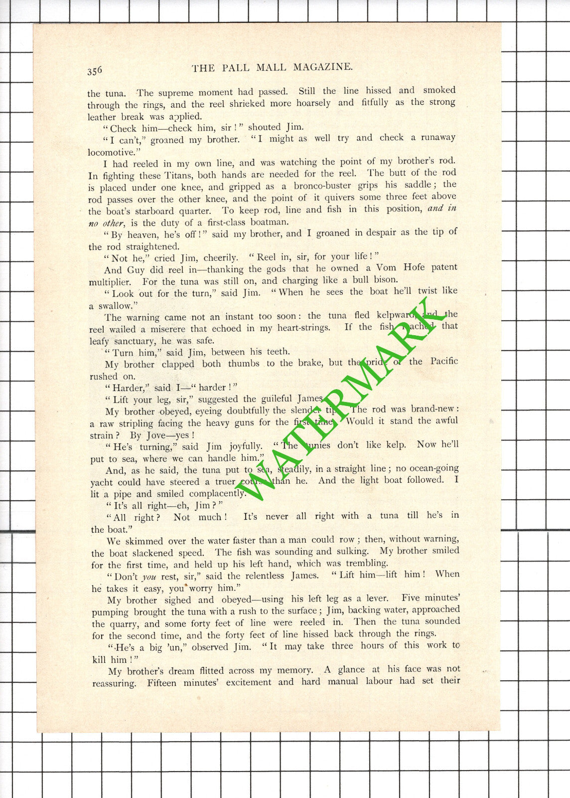 Horace Annesley Vachell Greer Campbell James Gardner Tuna Fishing - 1898 Article