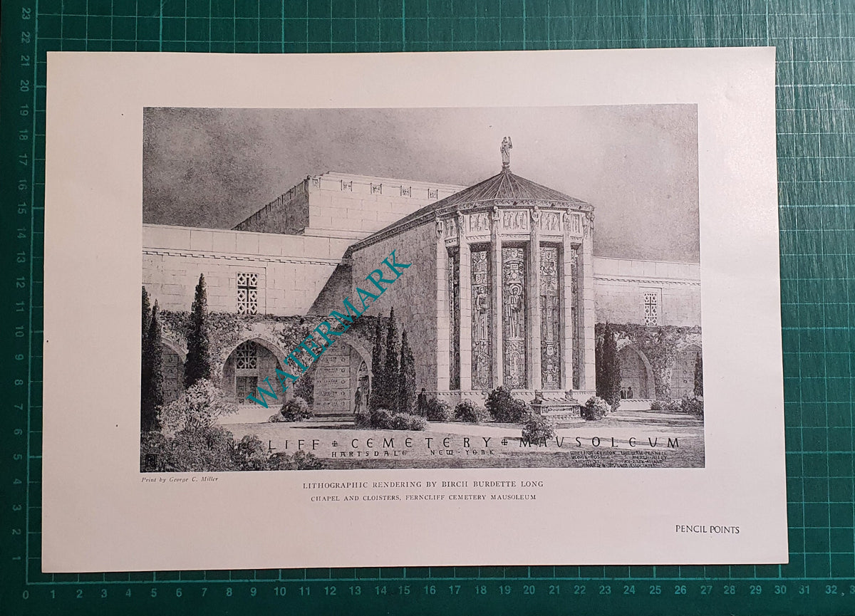 Ferncliff Cemetery Mausoleum Hartsdale Birch Burdette Long - 1926 Clipping