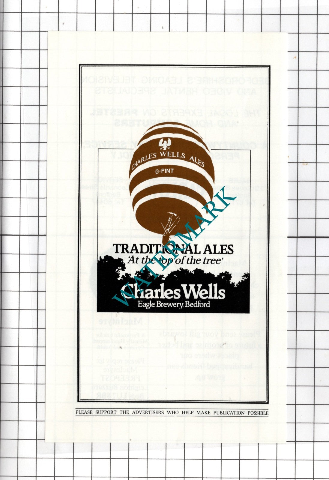 Charles Wells Ales Eagle Brewery Bedford - 1989 Advert