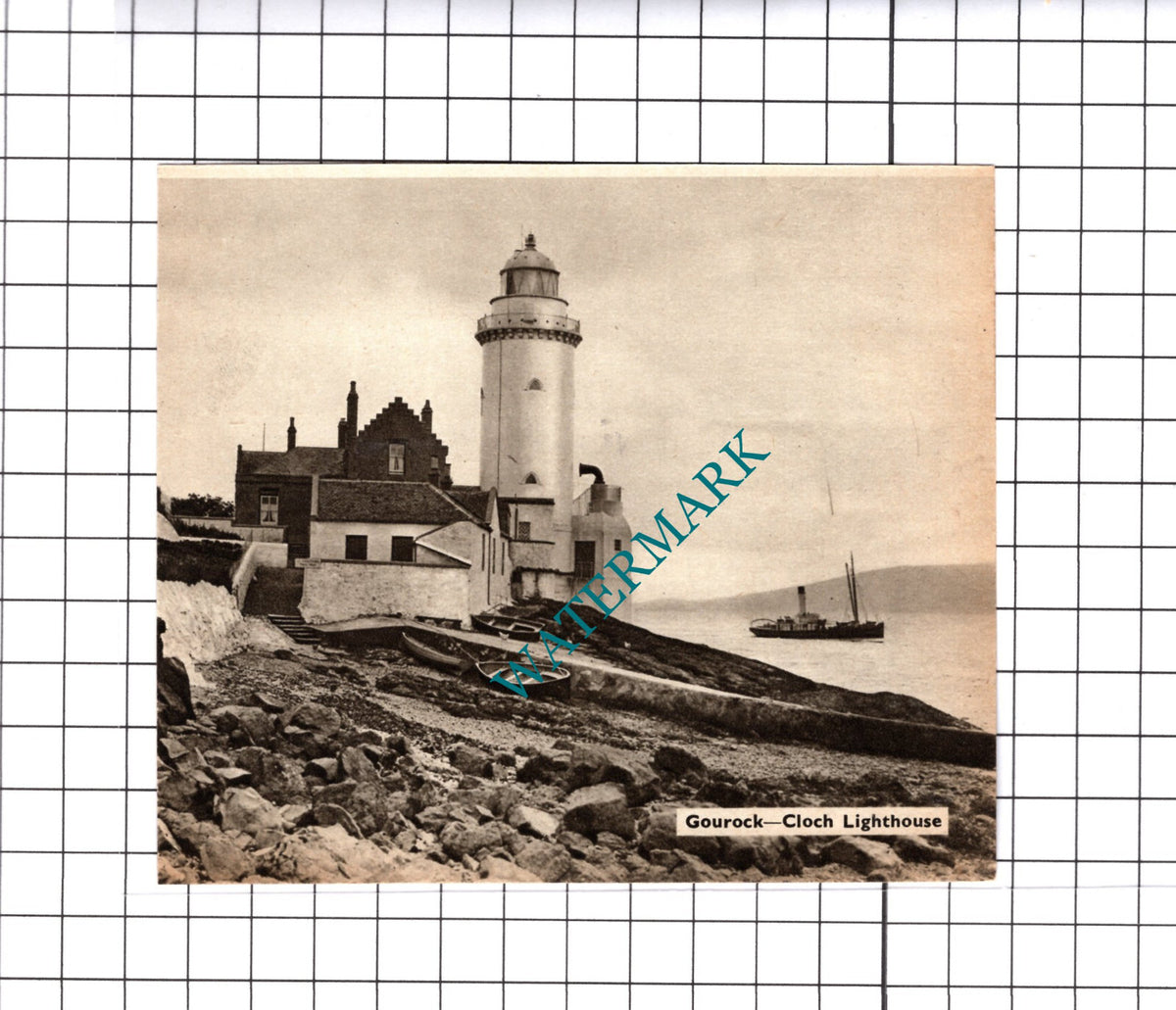 Cloch Lighthouse Gourock - 1939 Small Cutting