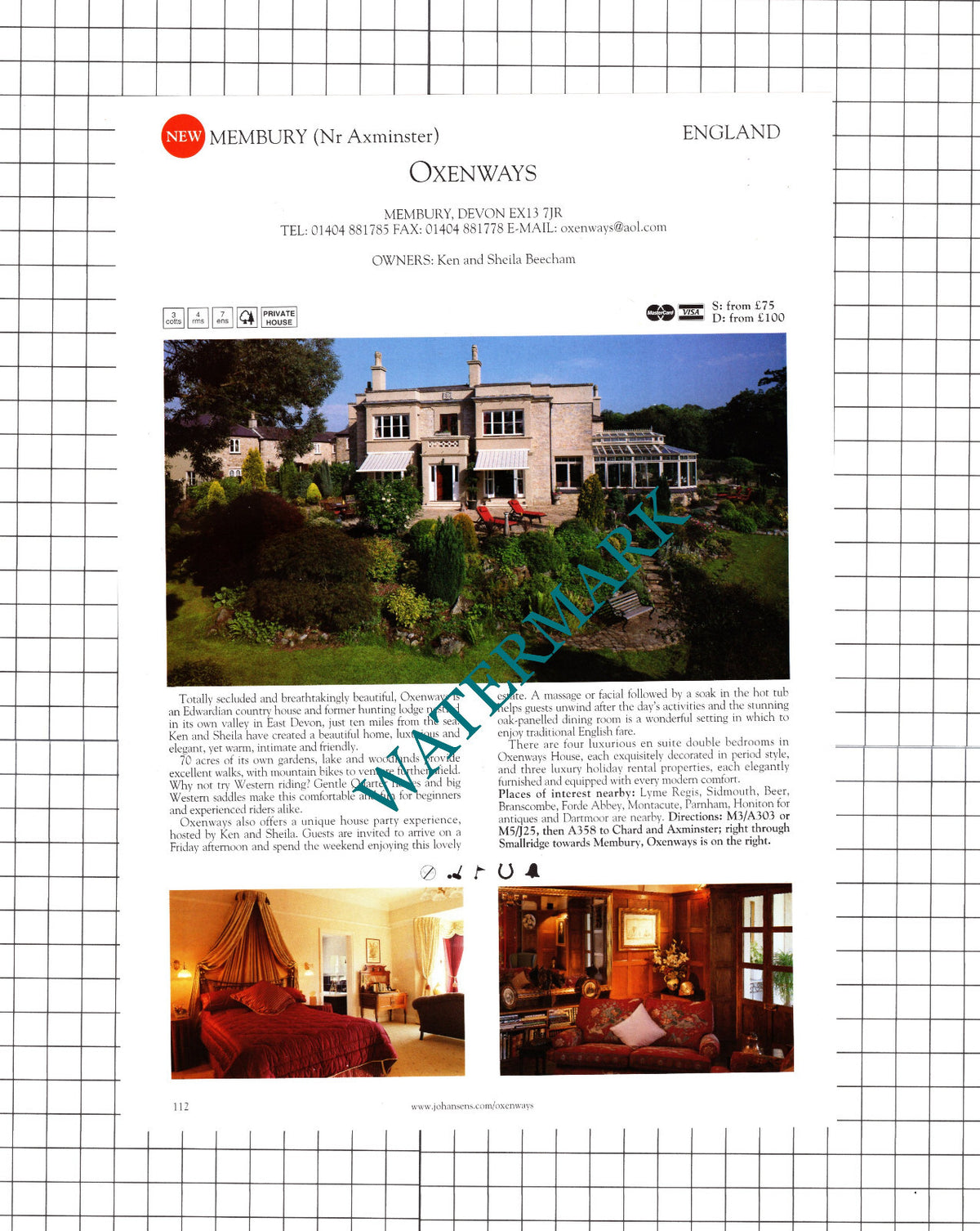 Eleven Didsbury Park Manchester / Oxenways Membury Devon -2001 Cutting