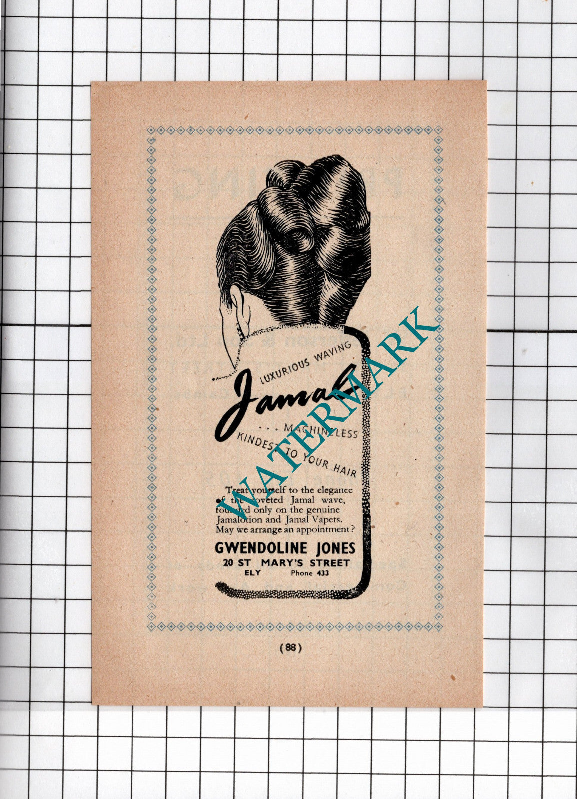 Gwendoline Jones Hairdressers Ely Cambridgeshire - 1949 Small Advert