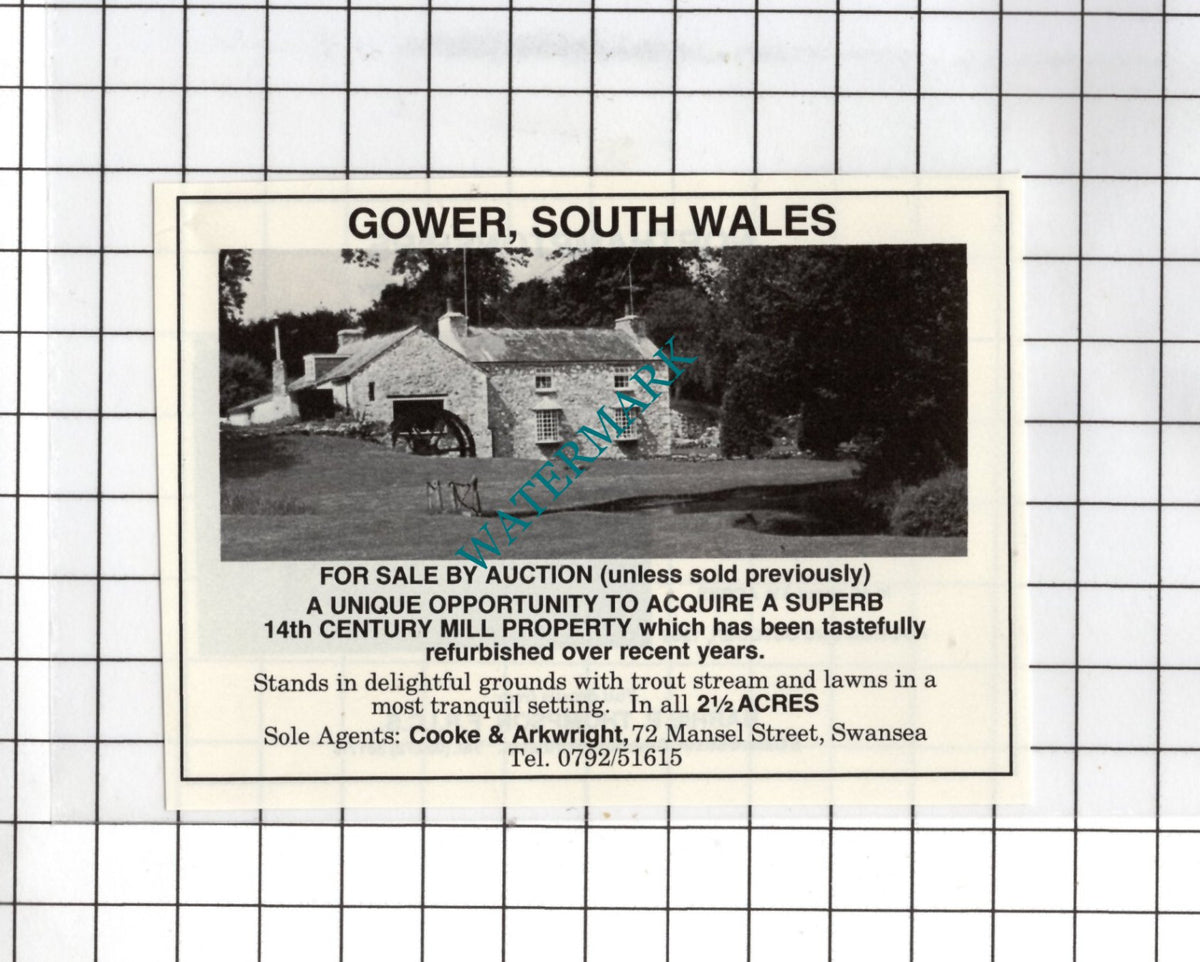 Marriott's House Badby Northamptonshire Gower Mill South Wales 1980 SMALL Advert