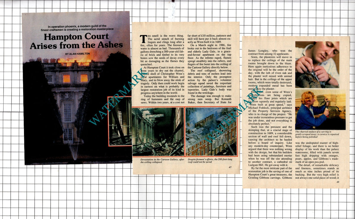 Hampton Court Fire - c.1990 Small Article
