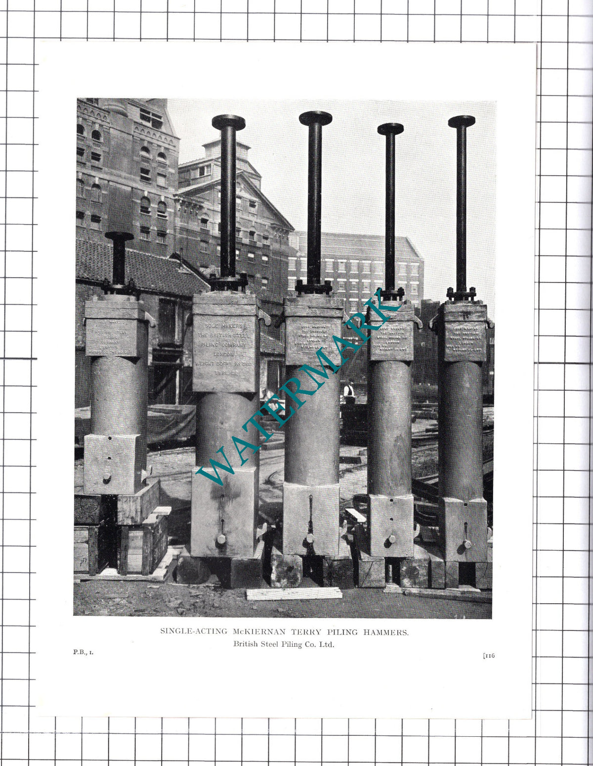 McKiernan Terry Hammers British Steel Piling Co Ltd - c.1940's Print