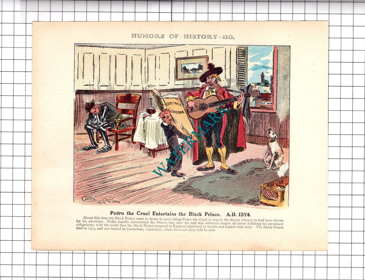 Pedro The Cruel Black Prince - c.1921 Clipping / Print