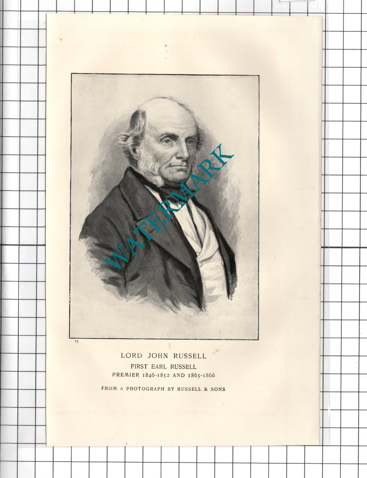 Lord John Russell First Earl Russell - c.1898 Print