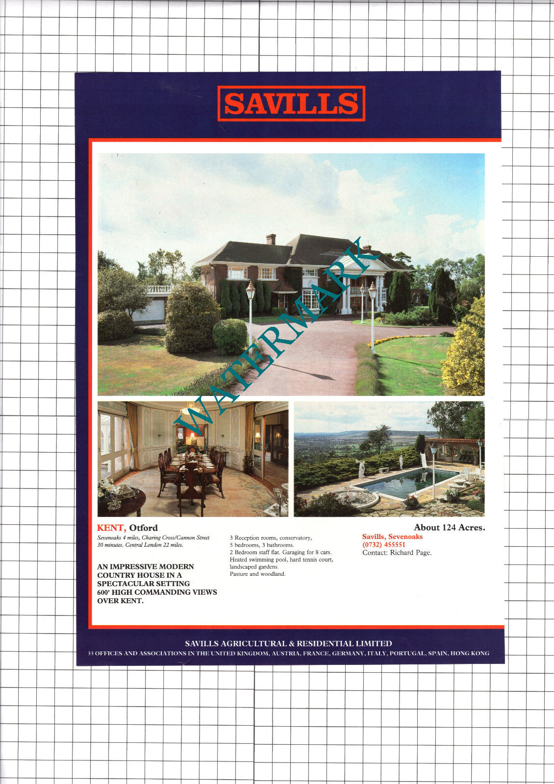 Otford Kent House Sale Advert - 1991 Clipping