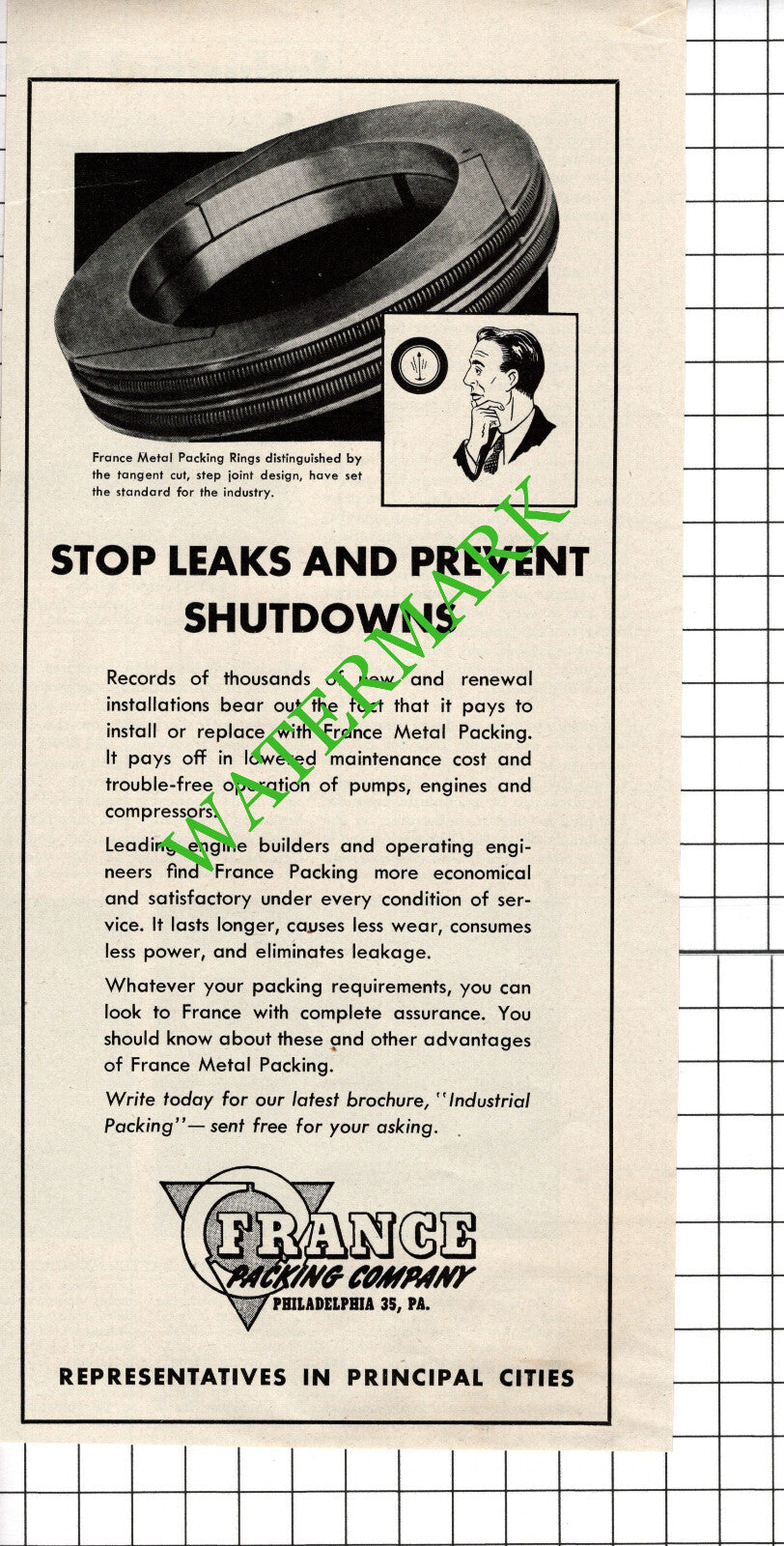 France Packing Company Philadelphia USA Advert - 1947 Cutting