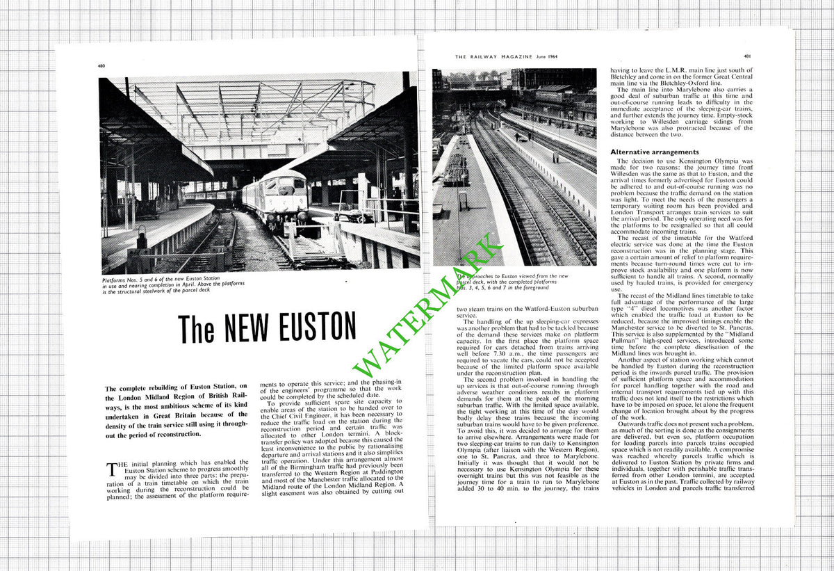 Euston Station Rebuilding - 1964 Article