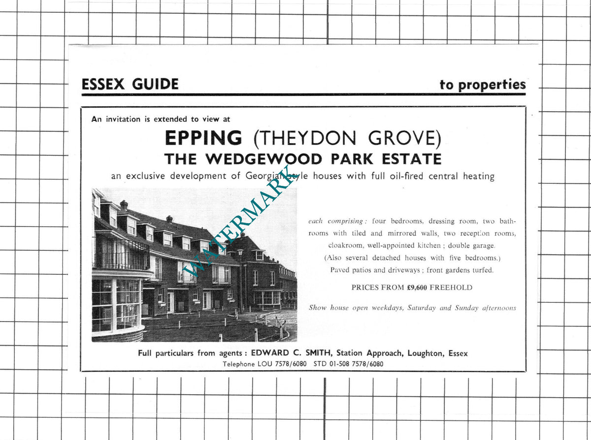 Epping Theydon Grove Wedgewood Park Estate Advert - 1967 Clipping