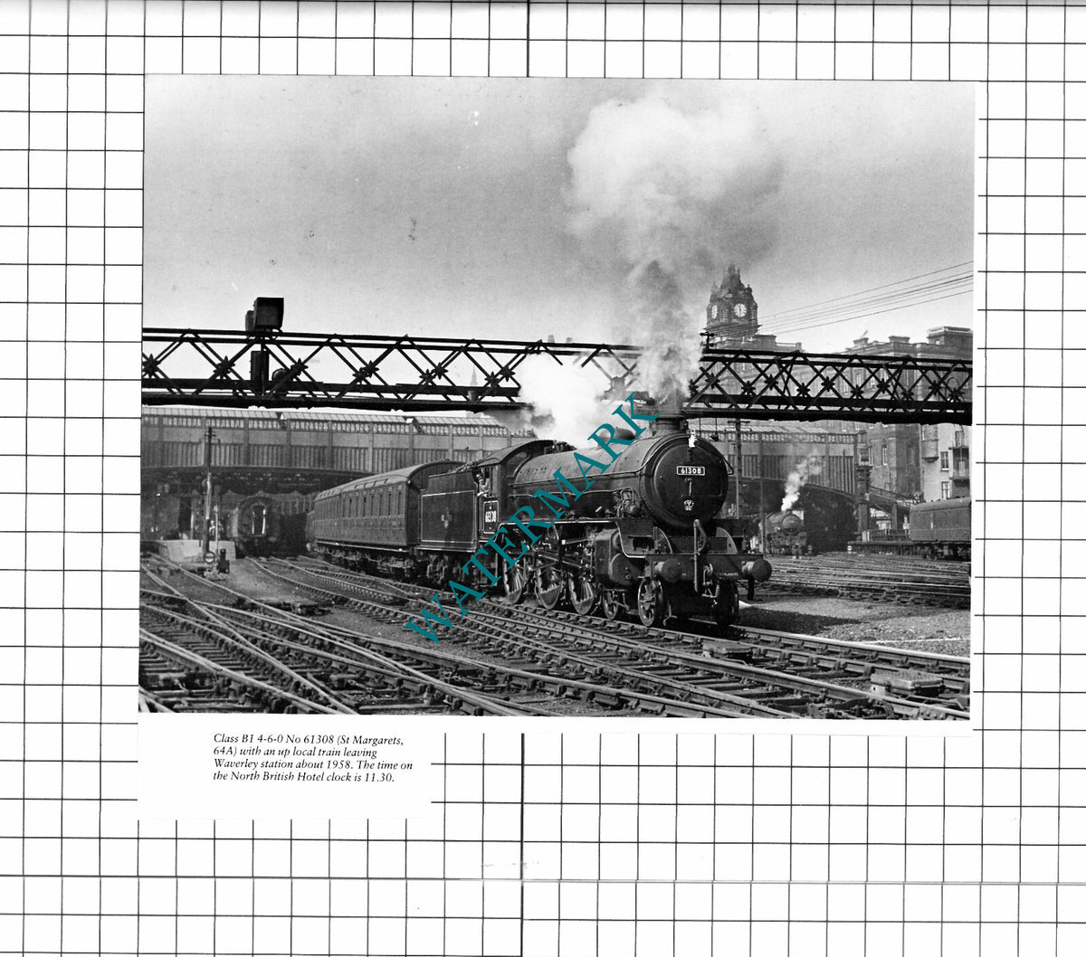 Waverley Railway Station Engine No 61308 -Cutting