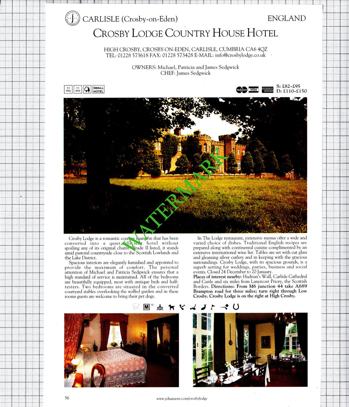 Melbourn Bury Cambridge / Crosby Lodge Hotel Carlisle Sedgwick -2001 Cutting