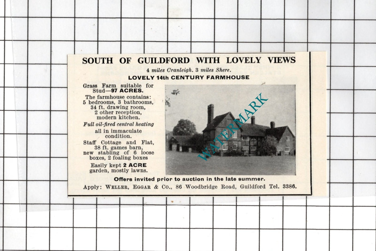 Guildford Surrey - 1967 SMALL House Sale Advert