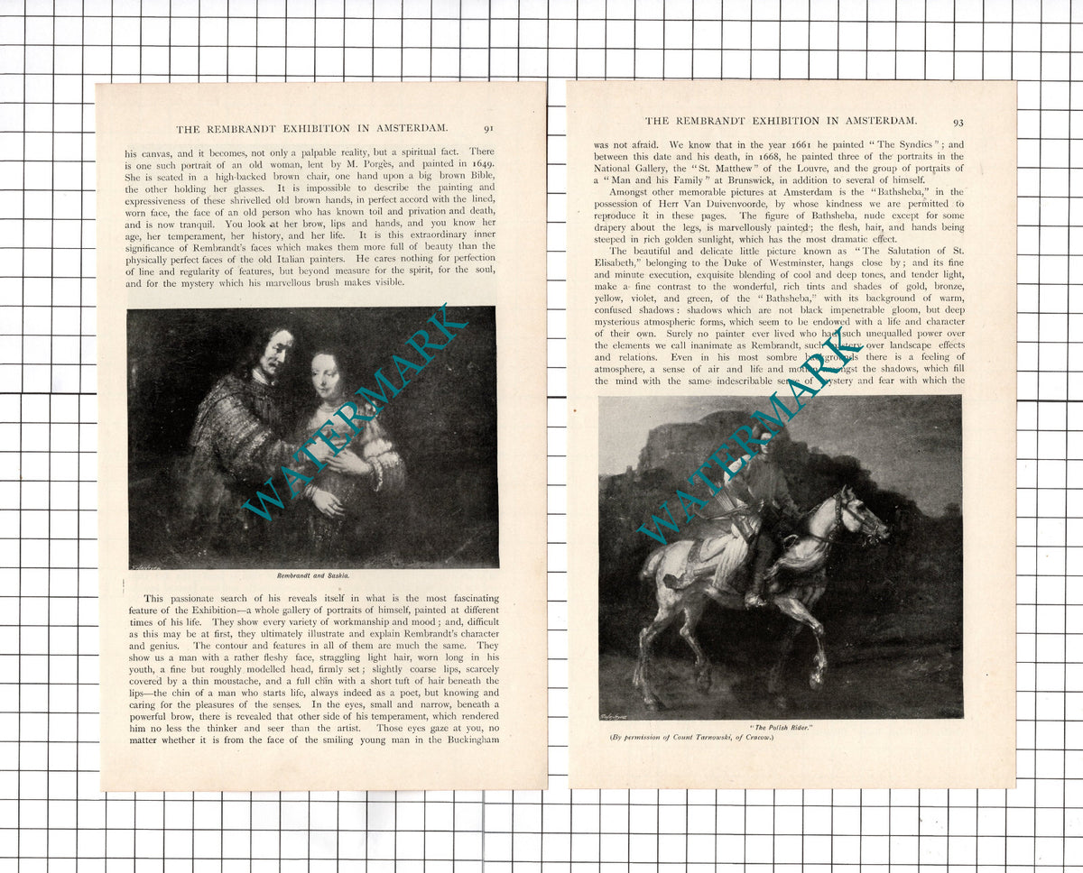 Rembrandt Artist Frances H Low - c.1899 Article