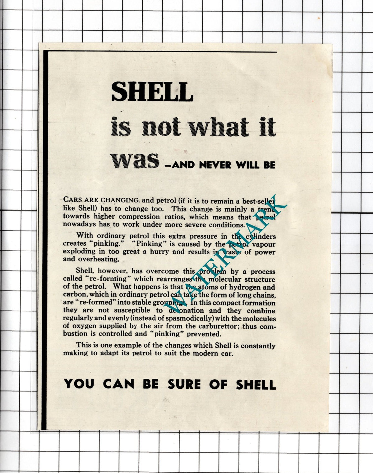 Shell Advert - 1937 Clipping