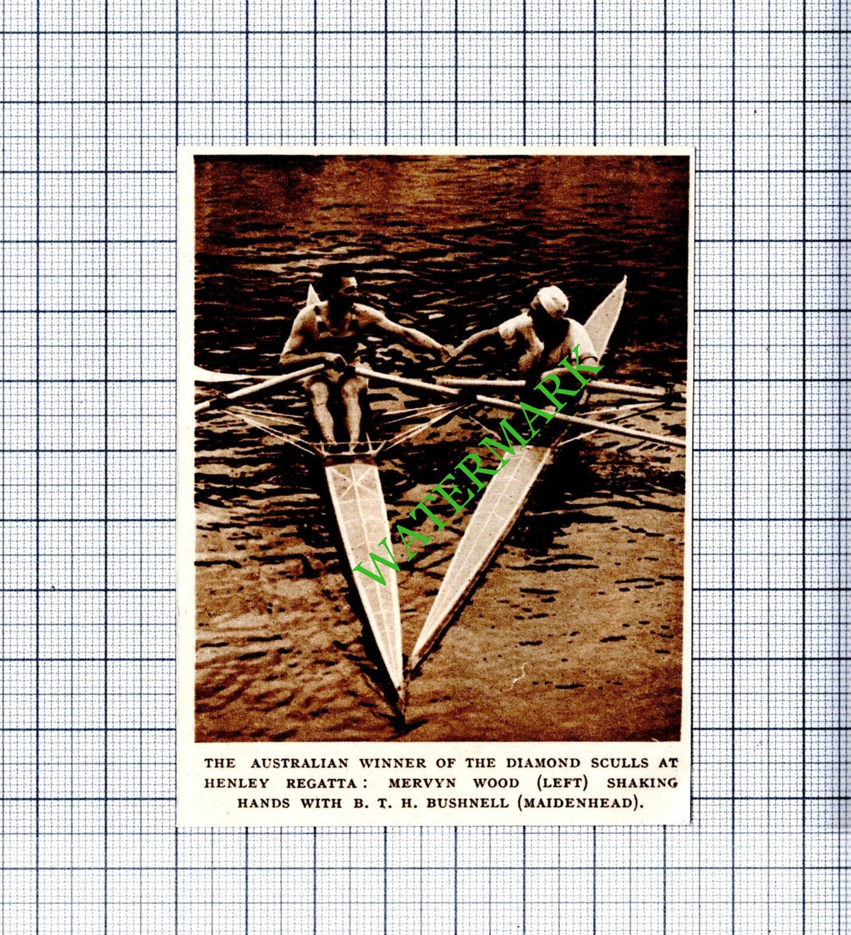 Mervyn Wood Henley Regatta BTH Bushnell - 1948 Small Cutting