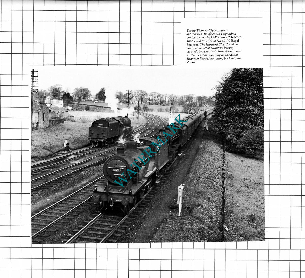 Dumfries No 1 Signalbox Railway Engine Thames Clyde Express No 40665-Cutting