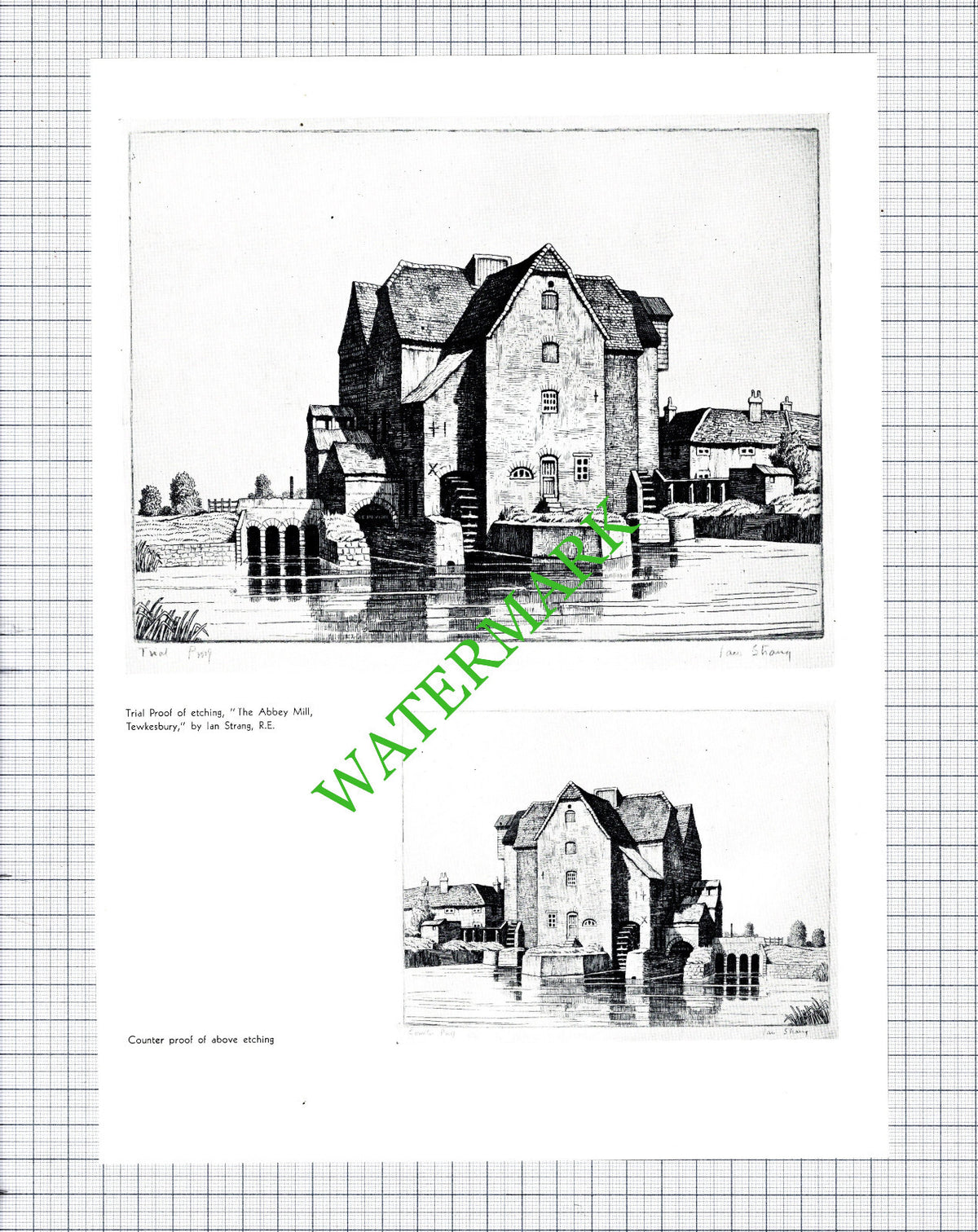The Abbey Mill Tewkesbury Ian Strang - 1931 Cutting / Print